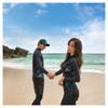 Mens UV Protection Rash Guard Set Long Sleeve Pants Quick Dry Swimwear Snorkeling Surfing Diving