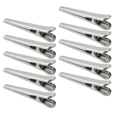 10 Pcs Stainless Steel Alligator Clip Food Bag Sealing Clamp Reusable Spring Kitchen Storage Bag Clip Snack Potato Chips Bag