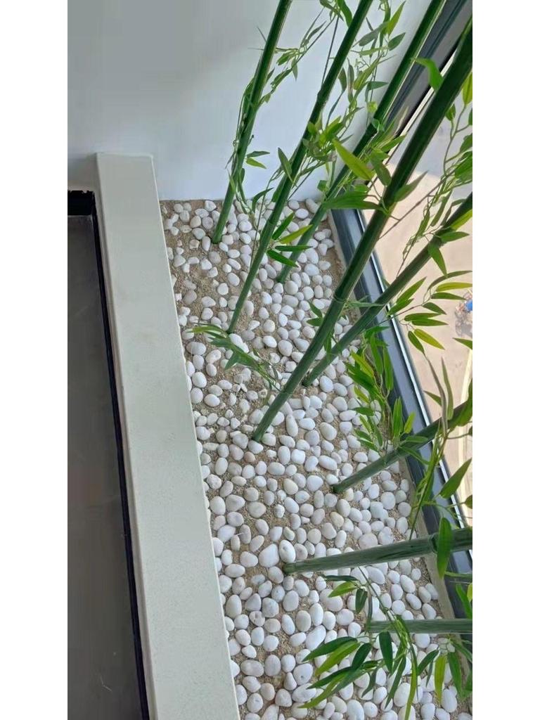 Polished White Natural Pebble Stones for Hydroponics, Fish Tanks, Landscaping, and Balcony Decor