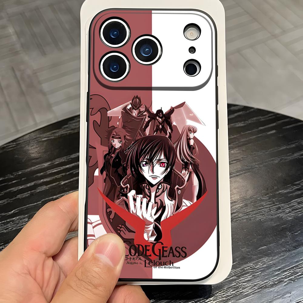 Anime Logo Code Geass Phone Case For IPhone 17 Pro Max 16 15 14 Pro Max 13 11 X Xs Xr 8 7Plus Silicone Cover