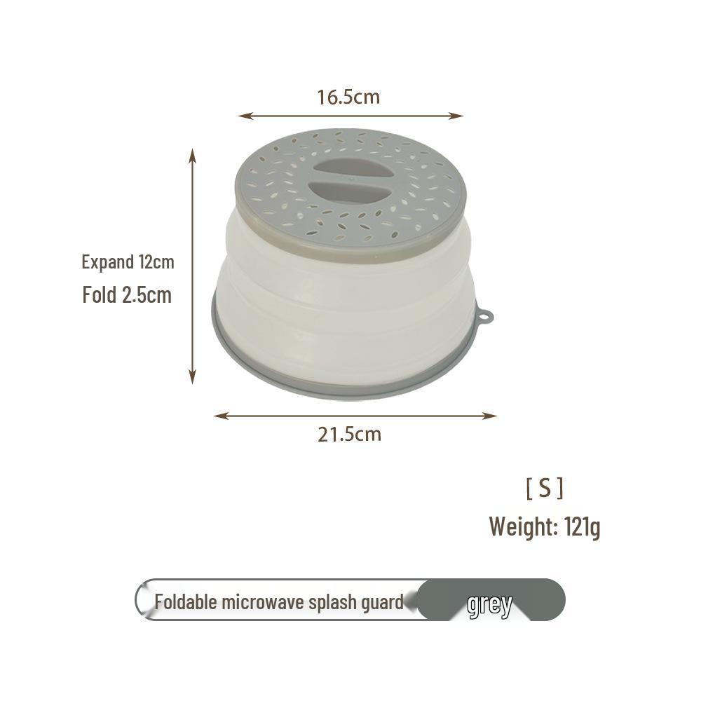 Wielofunkcyjna silikonowa pokrywka do podgrzewania w mikrofalówce i chroniąca przed pryskaniem, składana