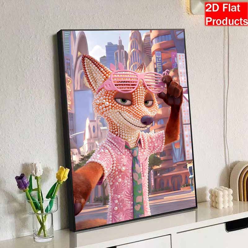 Disney DIY Pearl Painting Zootopia Nickelodeon Decorative Painting Creative Ornaments Friends Gifts Desktop Furnishings Home Decoration