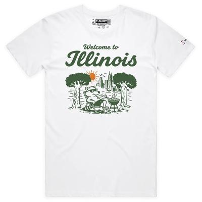 VOICEART Welcome To Illinois Chicago City Lifestyle Graphic Premium T-Shirt