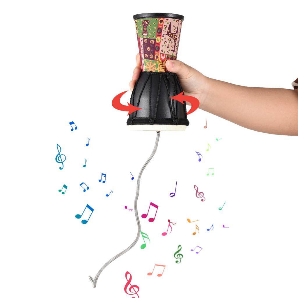 4 Inch Spring Drum Thunder Drum Sound Effect Instrument PVC Lightweight Portable Thunder Drum Brightly Colored Thunder