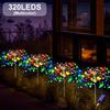 Solar Firework Lights Outdoor Copper Wire 320 LEDS String Lighting Waterproof DIY Decor for Yard Garden Christmas Gardening Gift