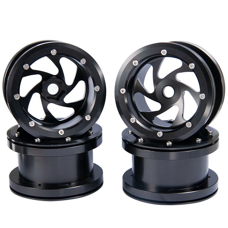 

4pcs 22 Aluminum Beadlock Wheel Rims For Axial Wraith 110 Rc Crawler Car Toy