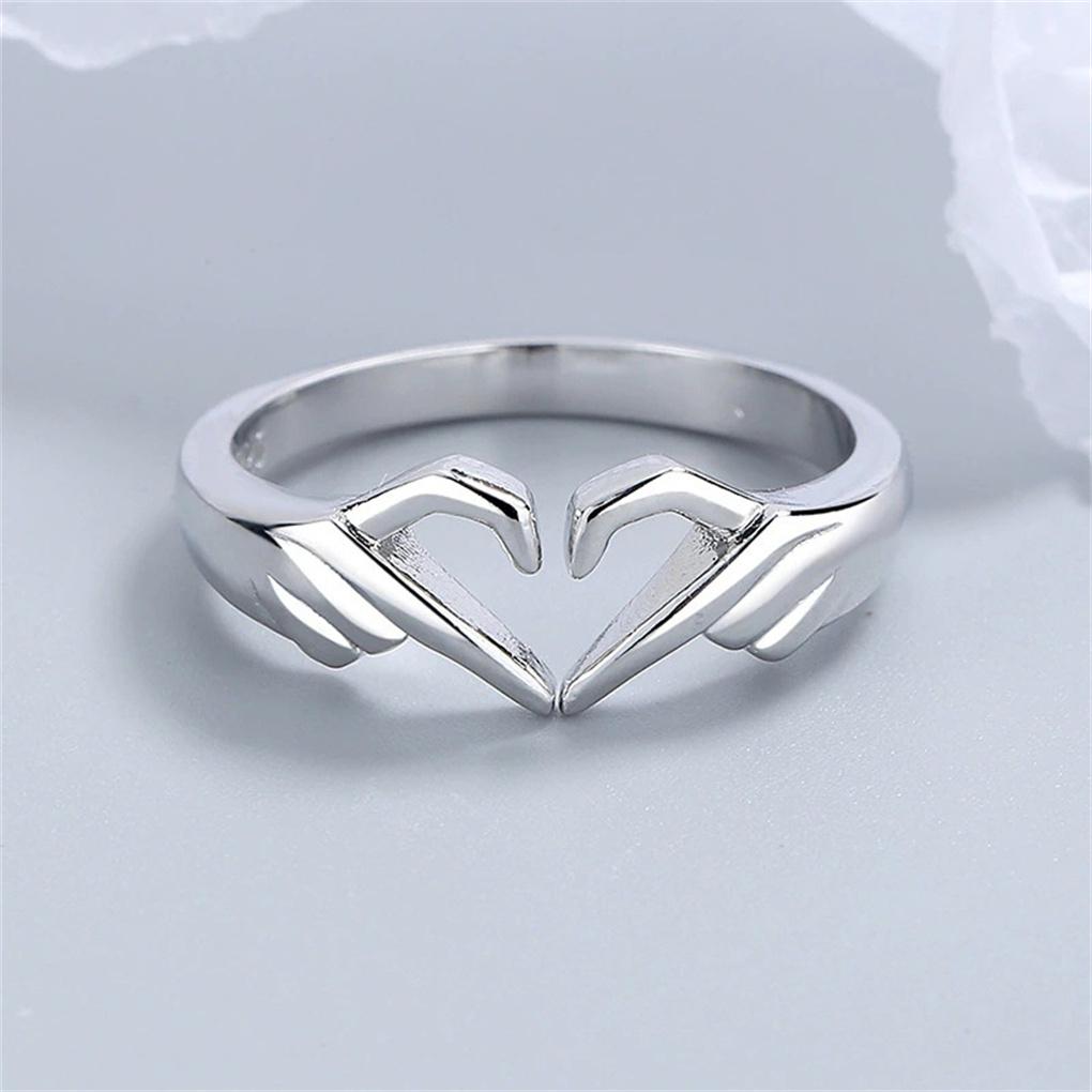 Opening Ring Adjustable Wedding Exquisite Couple Jewelry Fashion Engagement Romantic Girlfriend Sister Friendship Gift