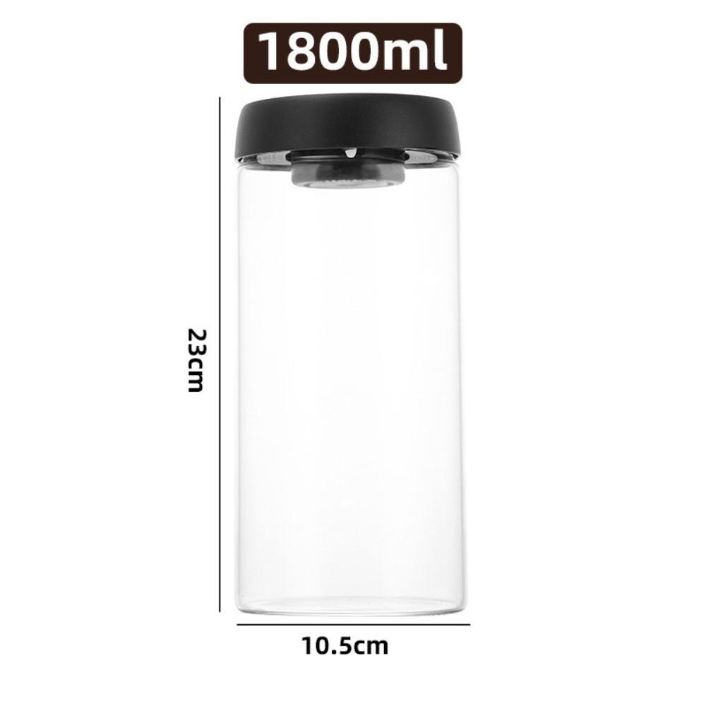 Airtight Lid Coffee Bean Storage Jar Glass Material Freshness Preservation Jar  for Coffee Storage