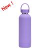 Double-Layer Stainless Steel Vacuum Insulated Travel Mug With Carrying Handle - 500ml Portable Outdoor Water Bottle