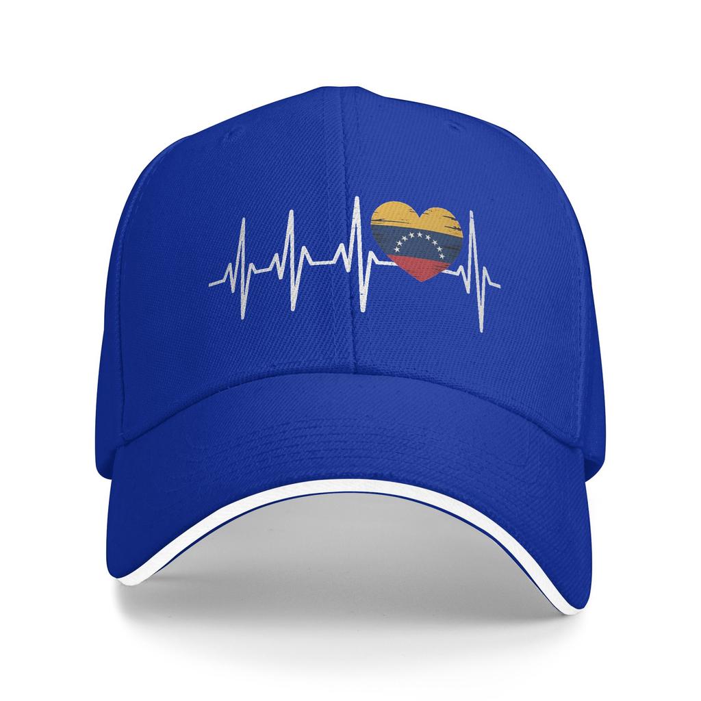 Unisex Venezuela Flag Heartbeat Venezuelan Lovers Support Outdoor Hat Trucker Cap Casual Baseball Cap Sports Sunshade