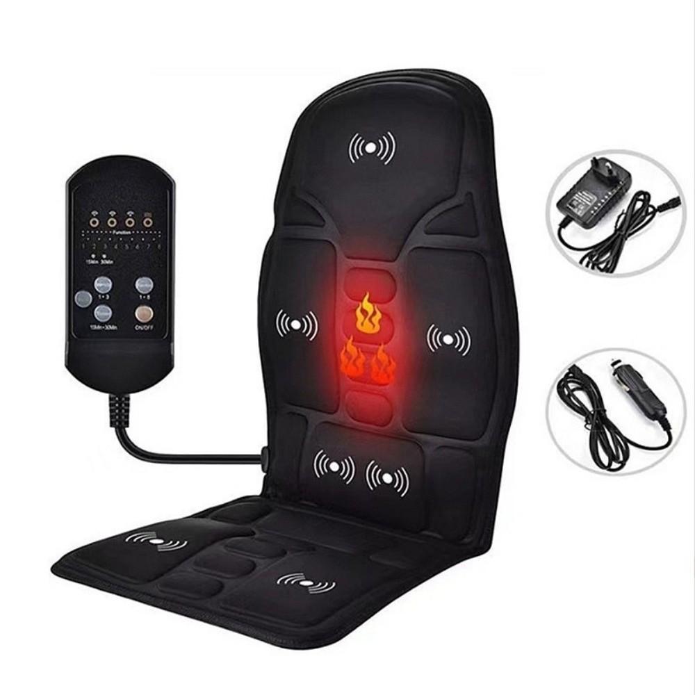 Cervical Support Electric Heating Massage Cushion Infrared Shiatsu Massage Mattress Full Body Vibrating Massage Chair Pad Car