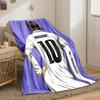 Soccer player in white jersey with the number 10 on the back. for all seasons blanket lunch break throw gift
