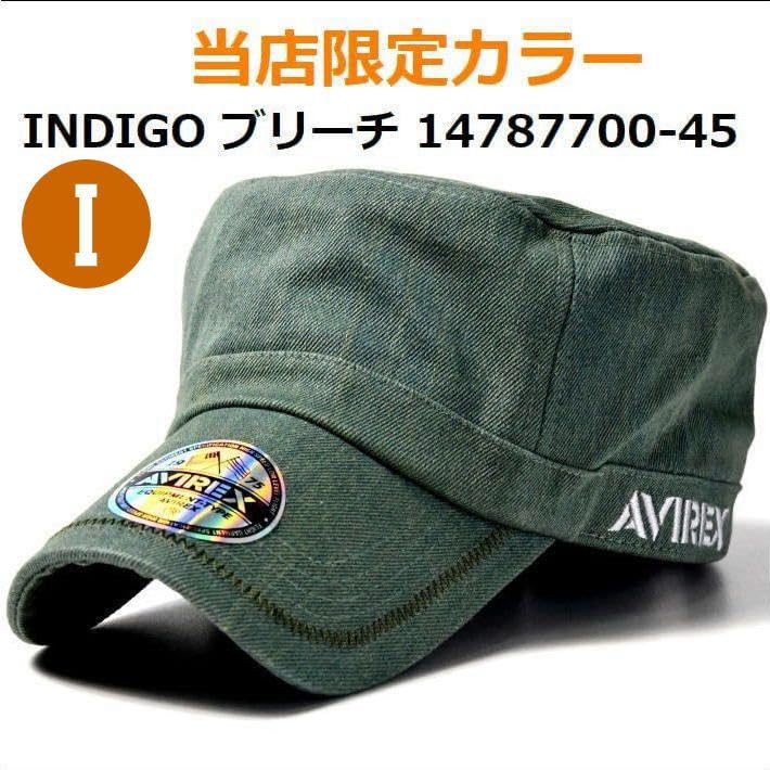 Authentic AVIREX Work Plus American Casual Product Product 18490000 Size Indigo Men's Cap, Size, Big, Style, 100% Cotton, Number 7992540, Number