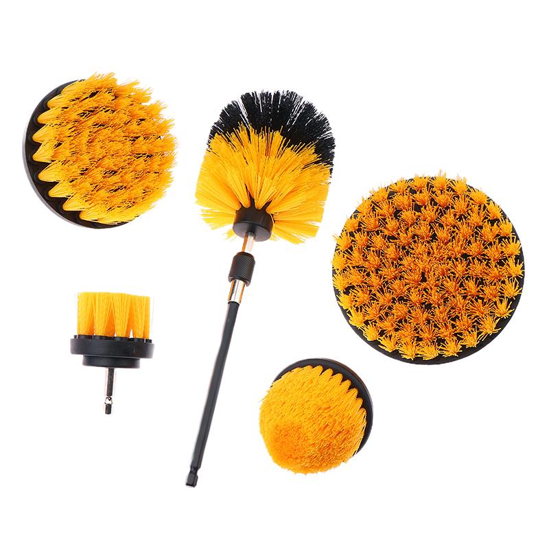 Electric Scrubber Grill Brush Kit 2/3.5/4'' Power Cleaning Brush For Car Bathroom Floor, Tub Shower Grout Nylon Attachments