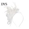 Leggera Fascia per Capelli con Piume Donna Fascia Floreale Retrò Rete con Piume Fascintor per Tea Party Accessorio Capelli per Feste Cocktail Comoda