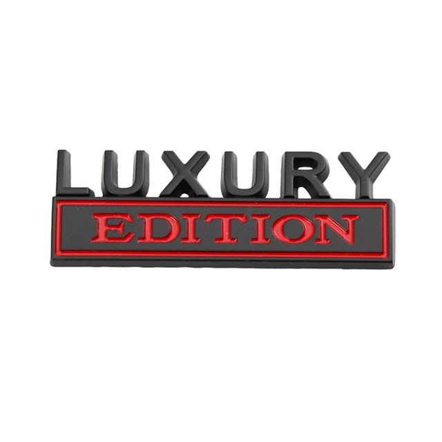 

1Pc 3D Metal Luxury Edition Logo Car Front Grille Badge Side Fender Rear Trunk Emblem Sticker Decal Badge Sticker чёрный/красный