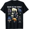 Niedźwiedzie Świata Kawaii Rodzaje Niedźwiedzi Dzikie Zwierzęta Zoo Niedźwiedź T-Shirt