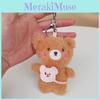 Adorable Plush Bear Keychain Cute Stuffed Animal Pendant For Bags And Gifts