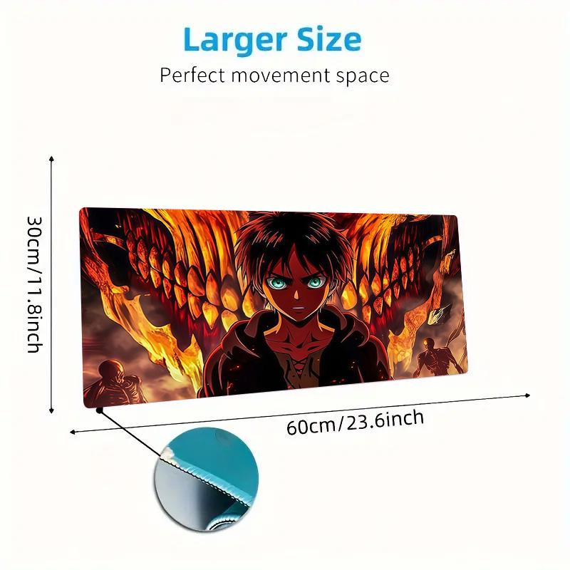 Attack On Titan2 Print  Cushion Non-slip Laptop Tablet Big Mousepad XXL Mat Mini PC Playmat With Lock Edge