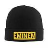 Eminem Logo Rapper Knitted Hat for Women Men Skullies Beanies Autumn Winter Casual Hat Acrylic Rap Music Casual Cap