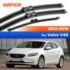 For Volvo V40 2012- 2013 2014 2015 2016 2017 2018 Wiper Front & Rear Wiper Blades Windshield Windscreen Window 26"+19"+11"