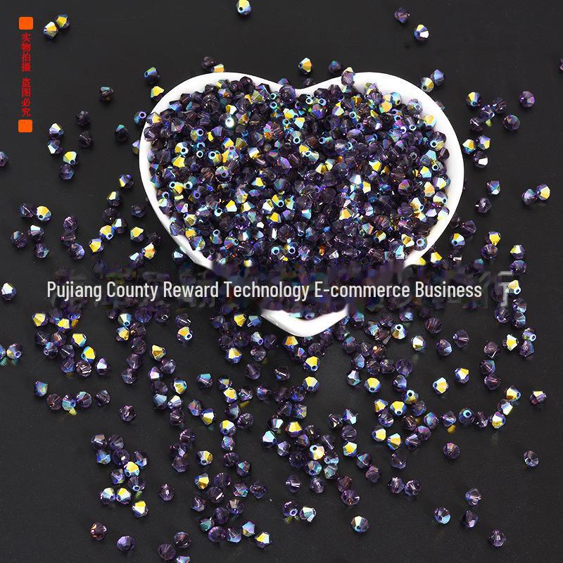 

3 мм хрустальные стеклянные острые бусины - DIY ювелирные аксессуары 3mm Beads AB (100 pieces per pack)