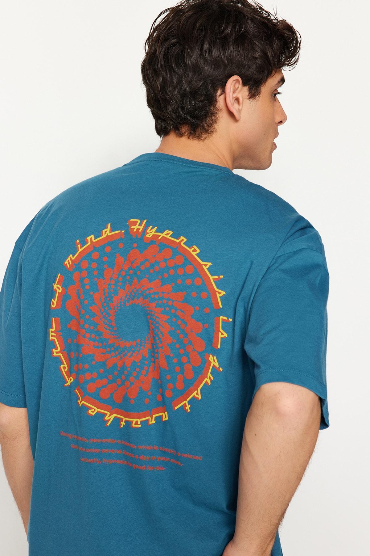 

Футболка - Синий - Оверсайз