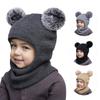 Fleece Thickened Ear Protector Pullover Hat, Warm Knitted Wool Hat for Boys and Girls In Winter