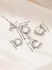 5pcs/set Fashionable Cubic Zirconia Star & Water Drop Design Linked Earring Set, Daily Wear Copper Jewelry