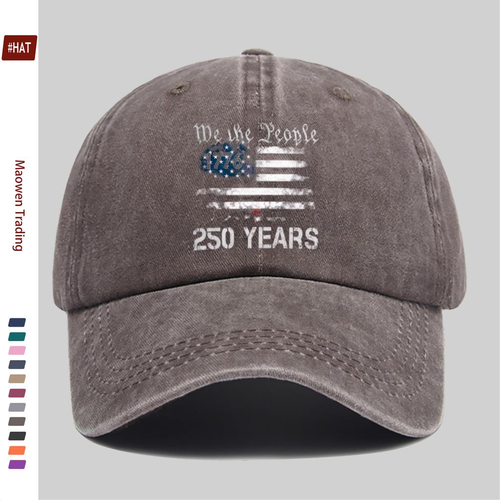 Pc Th Anniversary AmericanThemed Baseball Cap Unisex Adjustable Snapback Hat Suitable for Men Women Lightweight B