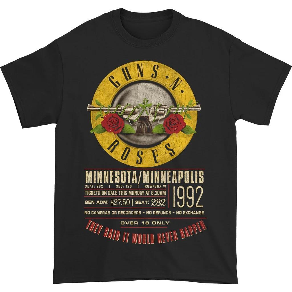 

Guns N Roses Tour 92 Ticket T-shirt High-end Luxury Is for Both Men and Women Top Y2k 2026 Summer 4XL