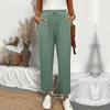 Drawstring Waist Slant Pockets Pants Casual Loose Tapered Pants For Spring  Summer  Women's Clothing