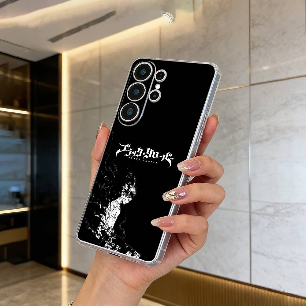 

Black Clover Clear Soft Silicone Phone Case forSamsung S25, S24, S21, S22, S23, S30, Ultra, S20, Plus Samsung S21plus