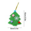 4PCS Christmas Felt Ornaments Set - Santa Snowman Tree Stocking Hanging Decorations for Xmas Tree & Holiday Party