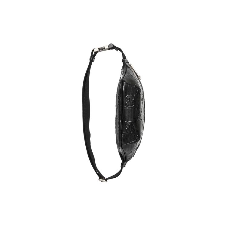 Gucci Monogram Logo Embossed Leather Shoulder Crossbody Bag Unisex bags Black 658582-1W3CN-1000