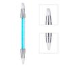 Professional D ual Tipped Silicone Nail Brush Set Rhinestone Carving Polishing Pen Manicure N ail Art Tools For Salon Home DIY