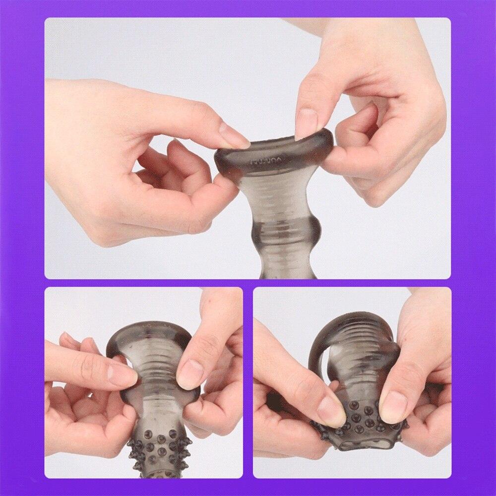 Opakovaně použitelný kroužek na penis pro dospělé Opožděná ejakulace Bod G Sexuální hračka bez vibrací Pánský pás cudnosti Penis Anální zátka Sex Shop