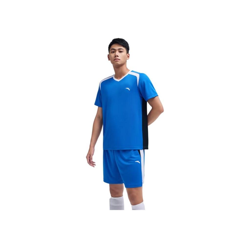 Anta Training Series Soccer Sports Loose Breathable Soccer Suit Men Sportswear Storm-Blue 952327203-3
