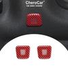 Pair Top Microphone Cover Trim for Dodge Challenger/Charger 15+ Red Carbon Fiber