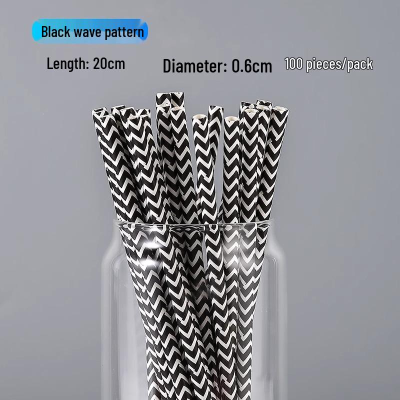 100 Eco-Friendly Colored Paper Straws: Disposable, Creative Party Straws for Juice & Cocktails