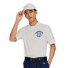 Champion Short Sleeve Polo UV Flock Print Men's Shirt, C3-BG305, Off-White, Quick-Drying, Protection,