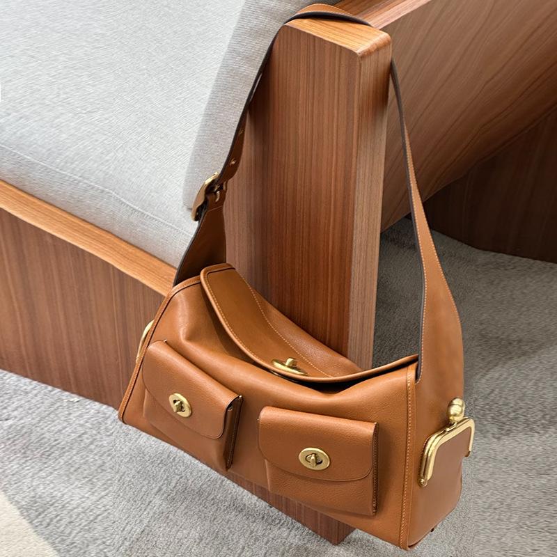 SHELKSBAG 2026 Neue Retro-Stil Designer-Achseltasche Damen Vielseitig Mehrere Taschen Modische und Schlichte Umhängetaschen