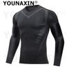 Men's Running Long Sleeves T-Shirts Base Layer Basketball Sports Tight Gym Fitness Top Cycling Clothes Quick Dry S M L XL 2XL 3XL