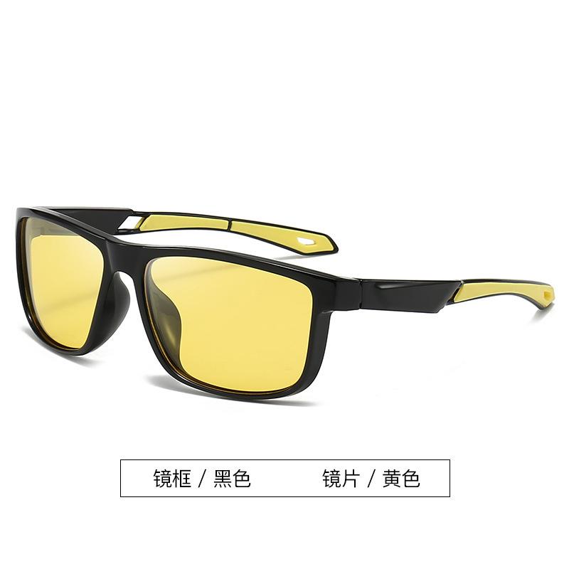 Venkovní polarizační sluneční brýle, pánské sportovní fotosenzitivní sluneční brýle s měnícími se barvami, cyklistické brýle se čtvercovým rámem 3235