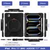 For iPad Pro 11 (2024) Case Kickstand PC+Silicone Tablet Cover with Shoulder Strap