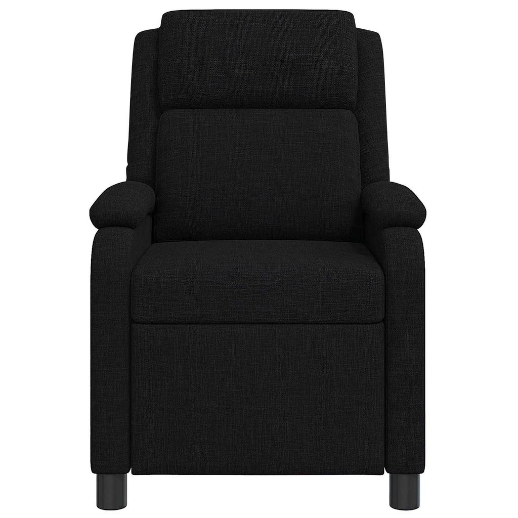 Recliner Chair Black Fabric