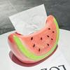 Cute Tissue Holder Creative Cartoon Watermelon Shape Organizer Portable Napkin Holder Ceramics Tissue Box