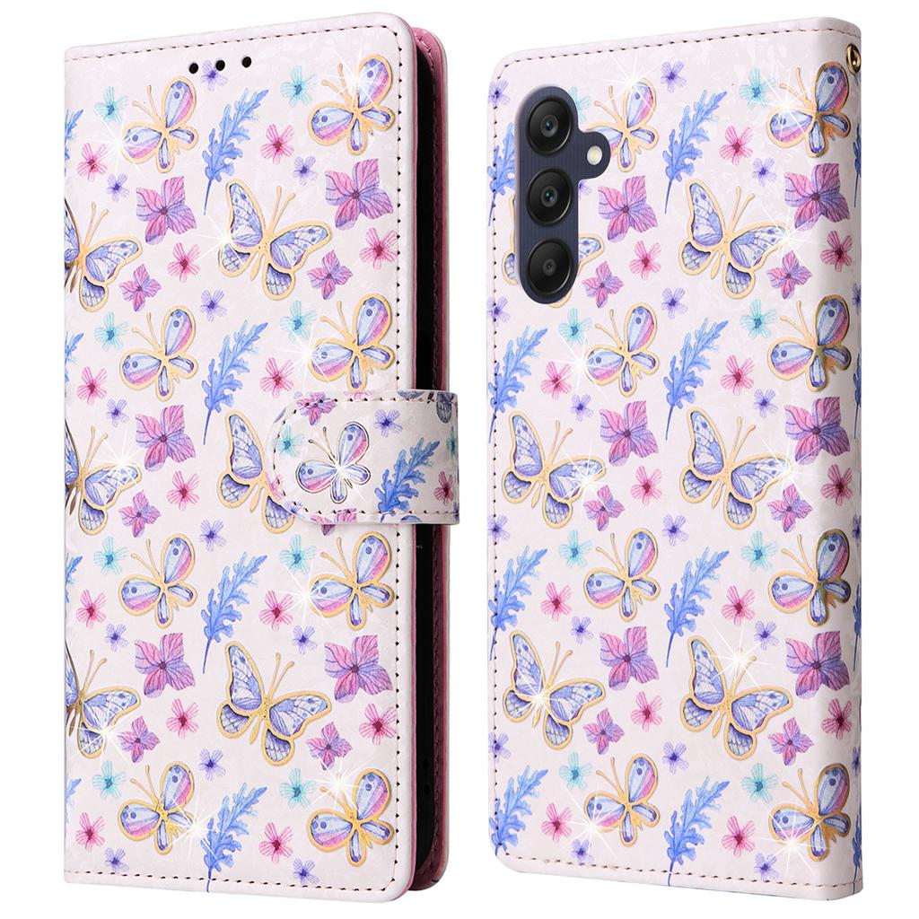 For Samsung Galaxy A25 5G (Global) (161.0 x 76.5 x 8.3mm) Leather Case Wallet Lacquered Phone Cover