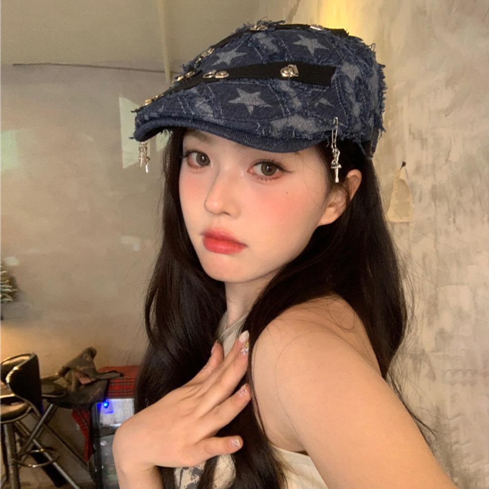 

Korean Style Beret Show Small Facial Features Octagonal Hat New Newsboy Hat Versatile