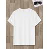 European Sizes Fashionable Casual Men'S Round Neck Short-Sleeve T-Shirt with a Number 5 Handprint Design
